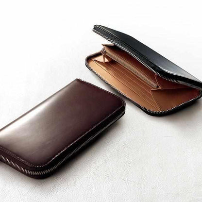 【長財布】スマートラウンドファスナー (群青) | 松阪牛革 | バンビ