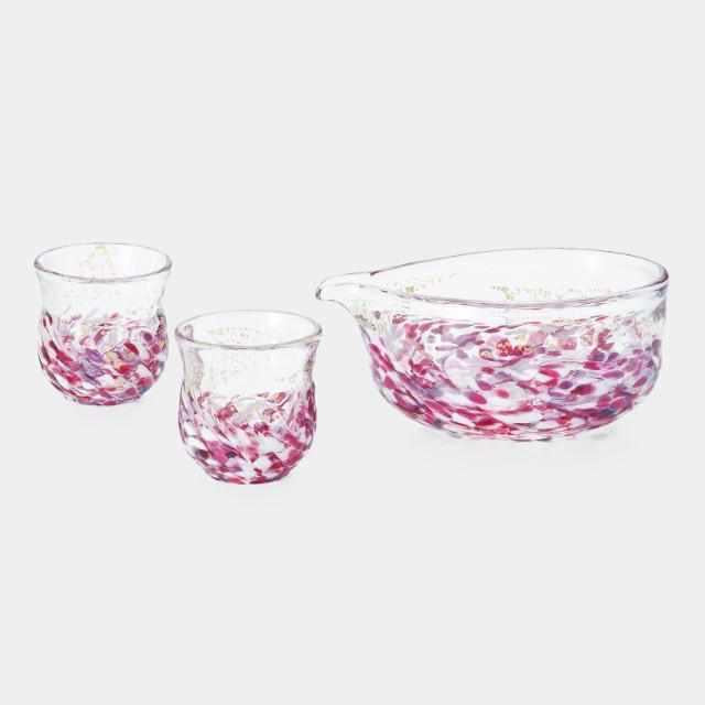 【酒器セット】花うつし 花筏 | 津軽びいどろ | 北洋硝子 (アデリア)