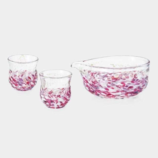 【酒器セット】花うつし 花筏 | 津軽びいどろ | 北洋硝子 (アデリア)