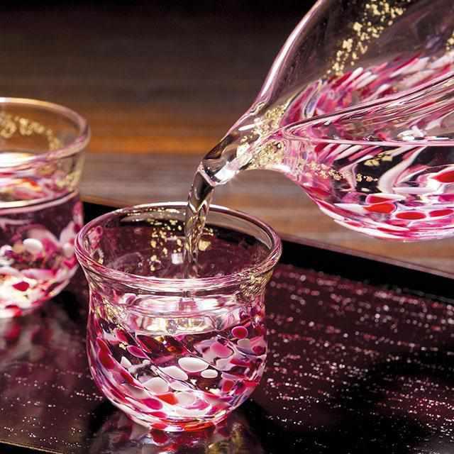 【酒器セット】花うつし 花筏 | 津軽びいどろ | 北洋硝子 (アデリア)
