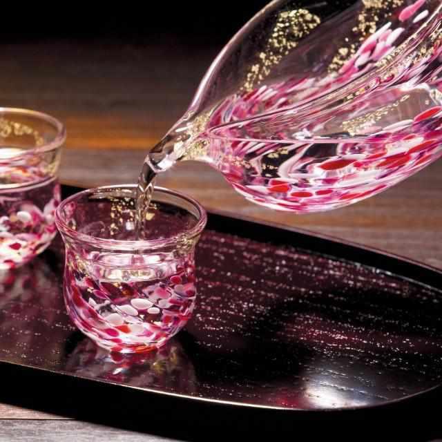 【酒器セット】花うつし 花筏 | 津軽びいどろ | 北洋硝子 (アデリア)
