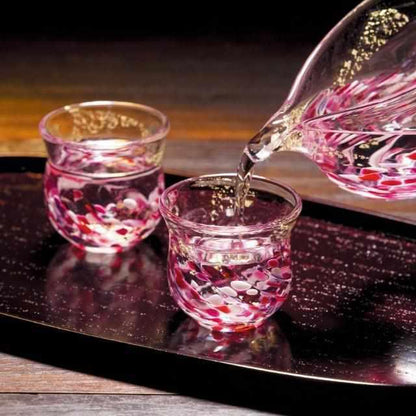 【酒器セット】花うつし 花筏 | 津軽びいどろ | 北洋硝子 (アデリア)