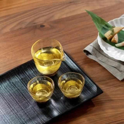 【酒器3点セット】貫入 片口&ぐい吞み | 金沢箔 | 箔一