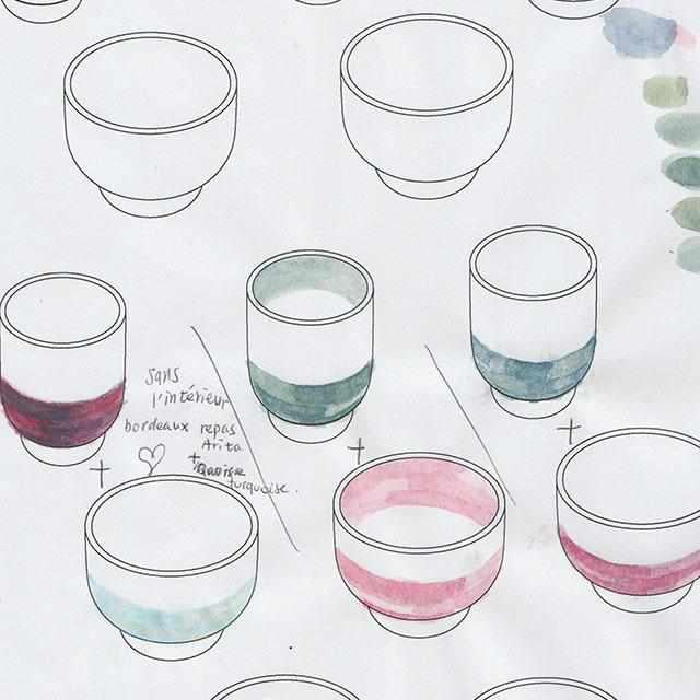 【有田焼】2016/ ポーリーン デルトゥア 花瓶 L (ホワイト-ホワイト-レッド)