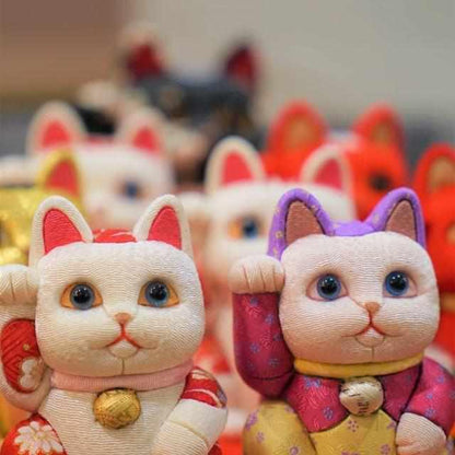 【招き猫】光彩 S | 江戸木目込み | 柿沼人形