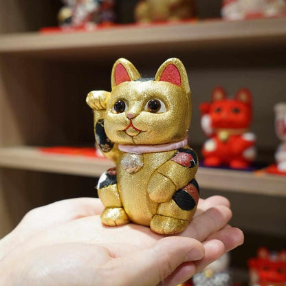 【招き猫 風水】金 金運 江戸木目込み 日本製 柿沼人形 開運