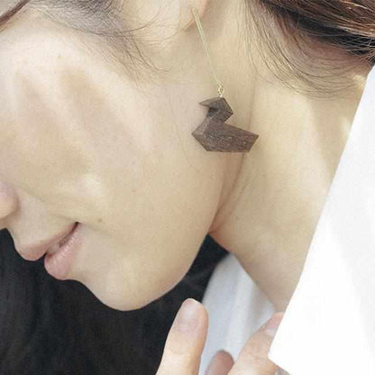 【彦根仏壇】幾木 (井尻彫刻所) かいつぶり (ピアス)