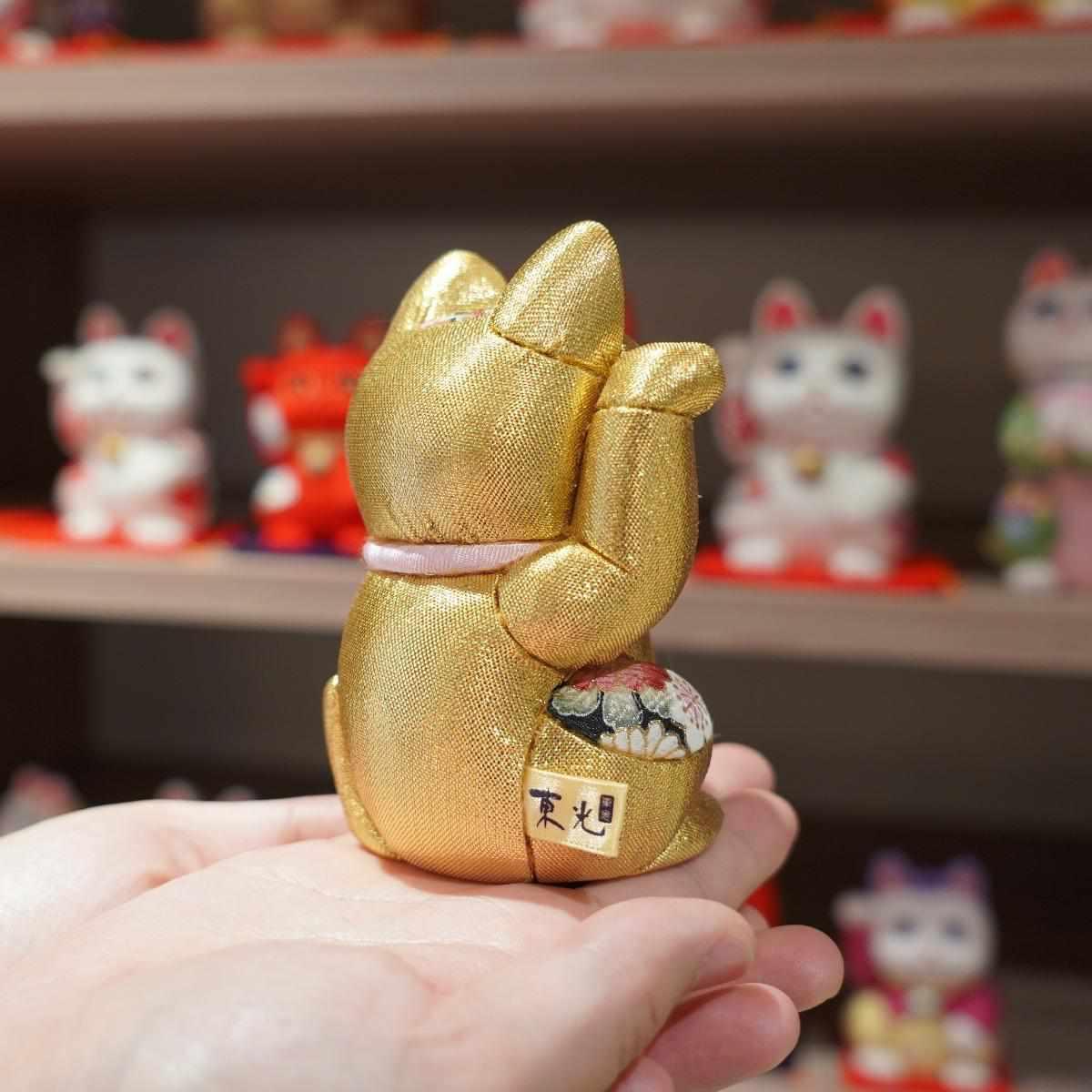 【招き猫 風水】金 金運 江戸木目込み 日本製 柿沼人形 開運