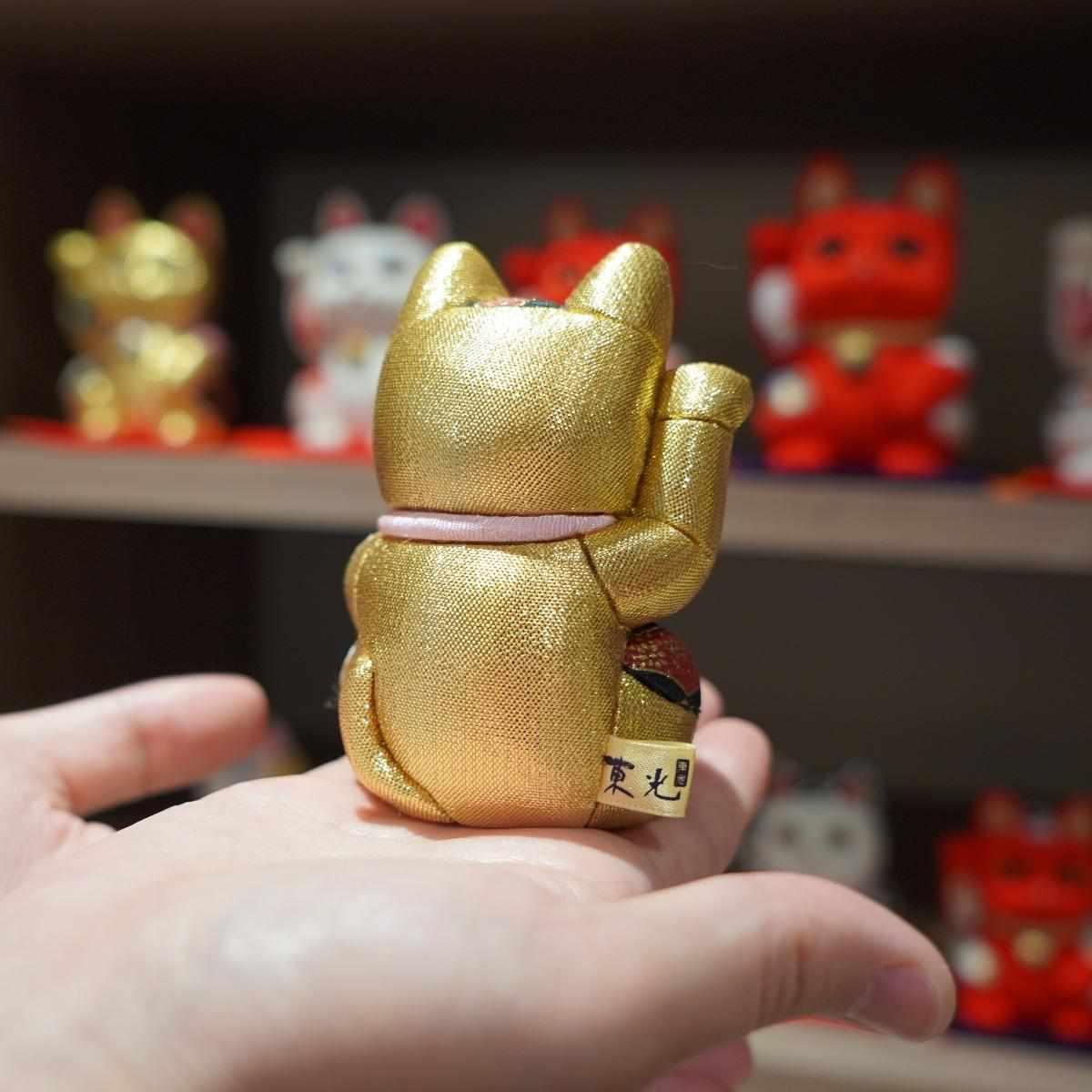 【招き猫 風水】金 金運 江戸木目込み 日本製 柿沼人形 開運