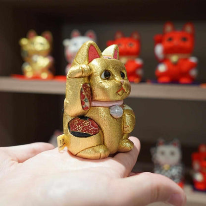 【招き猫 風水】金 金運 江戸木目込み 日本製 柿沼人形 開運