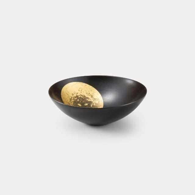 【ボウル】おぼろ月 6寸 (漆) | 金沢箔 | 箔一