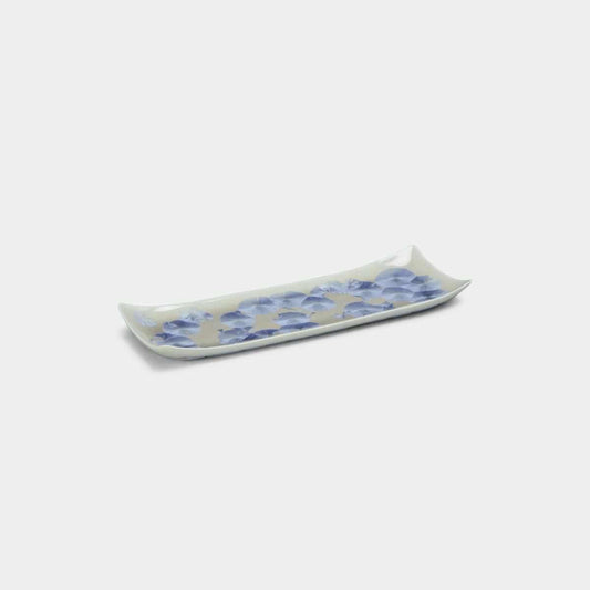 【長皿】花結晶 (銀藤) | 京焼-清水焼 | 陶葊