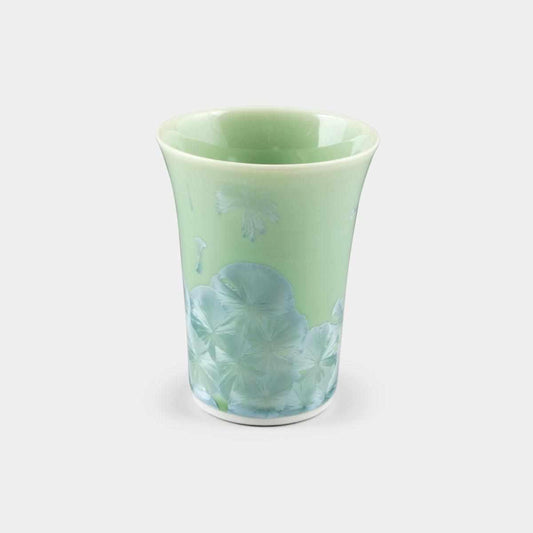 【フリーカップ】花結晶 (緑) | 京焼-清水焼 | 陶葊