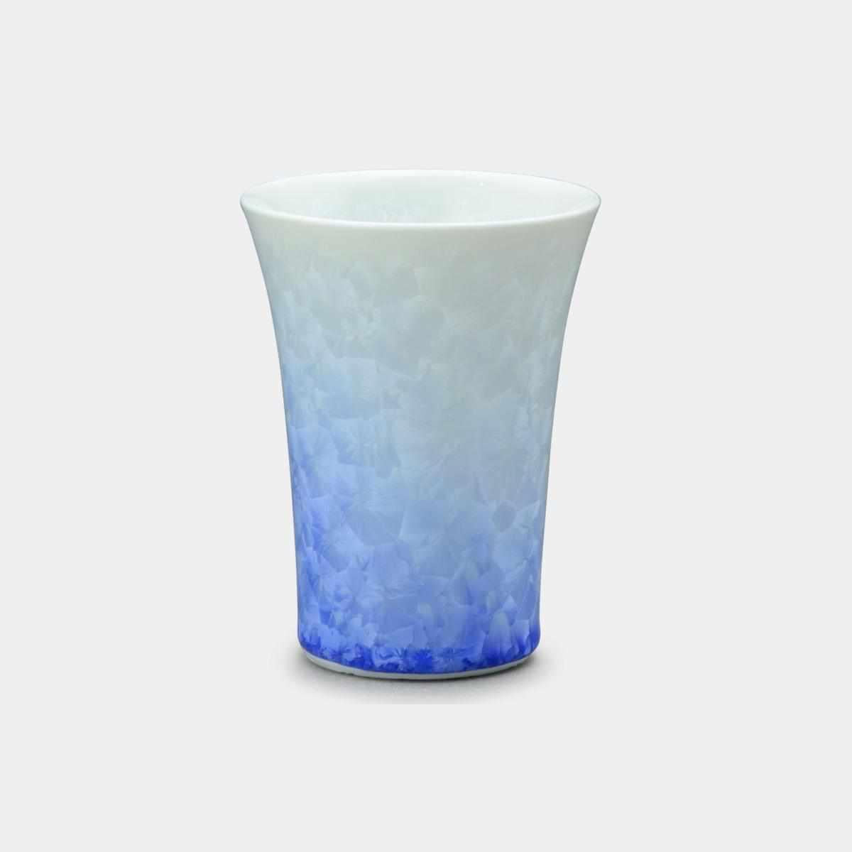 【フリーカップ】花結晶 (白地青) | 京焼-清水焼 | 陶葊