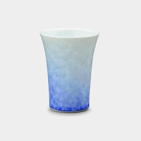 【フリーカップ】花結晶 (白地青) | 京焼-清水焼 | 陶葊
