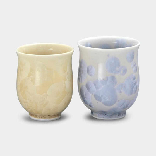【湯呑み2点セット】花結晶 (銀花 金花) | 京焼-清水焼 | 陶葊