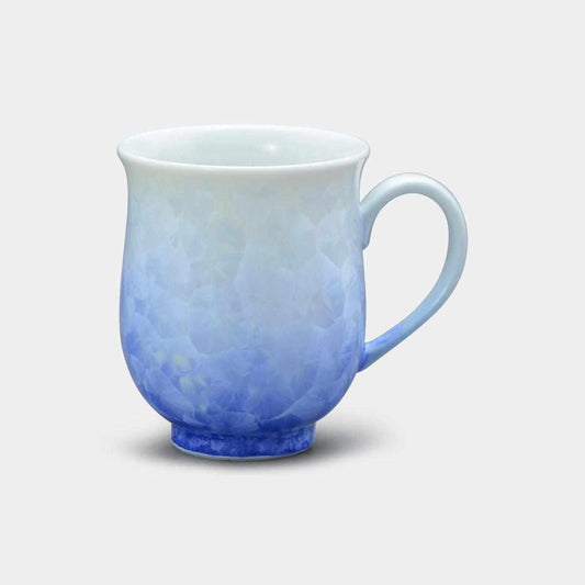 【マグカップ】花結晶 (白地青) | 京焼-清水焼 | 陶葊