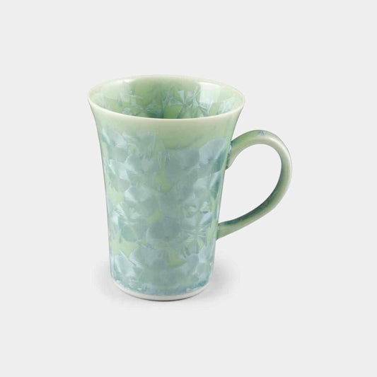 【マグカップ】花結晶 (緑) | 京焼-清水焼 | 陶葊