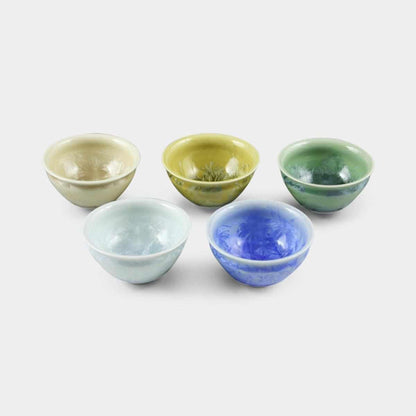 【ぐい吞5点セット】花結晶 | 京焼-清水焼 | 陶葊