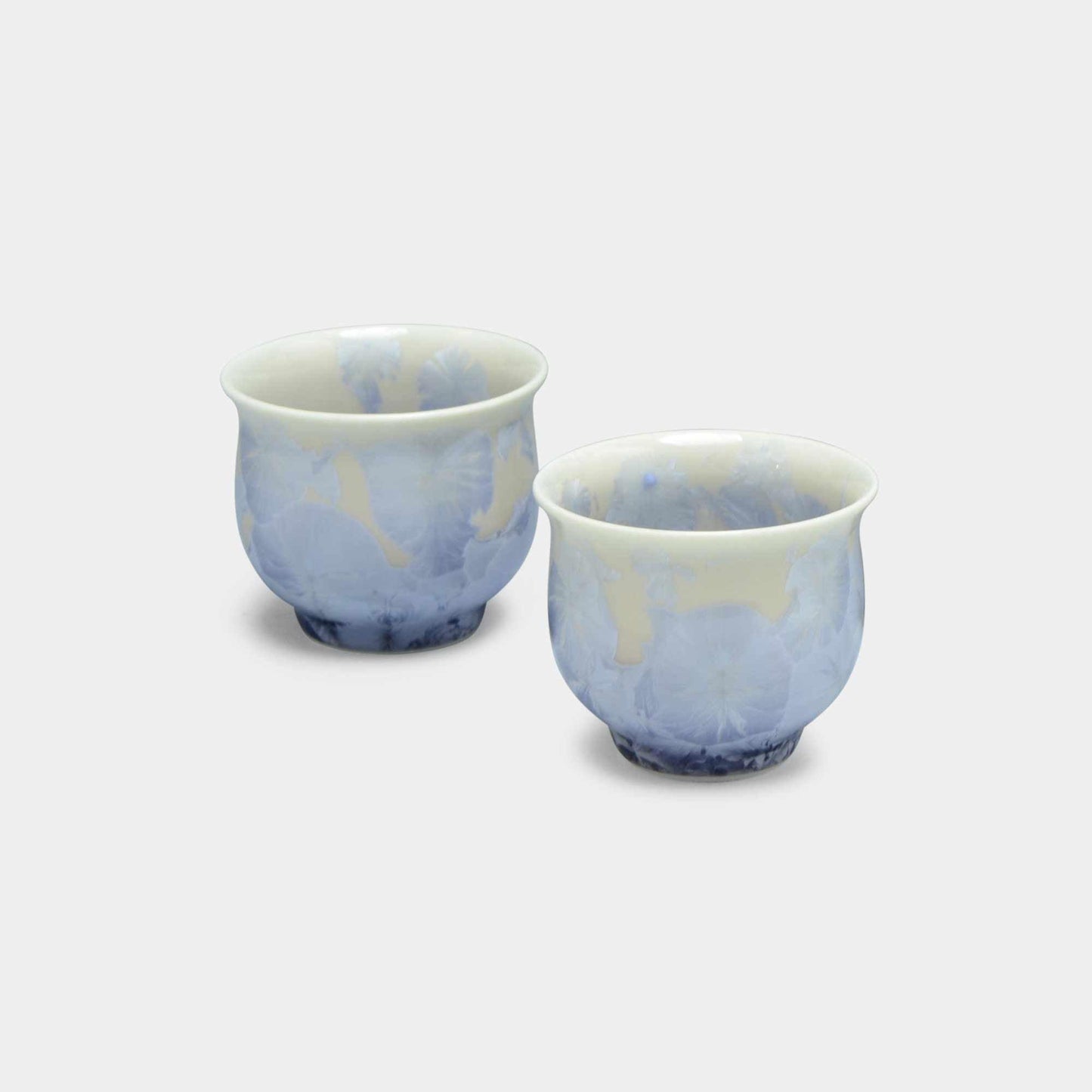 【ぐい吞】花結晶 (銀藤)  | 京焼-清水焼 | 陶葊