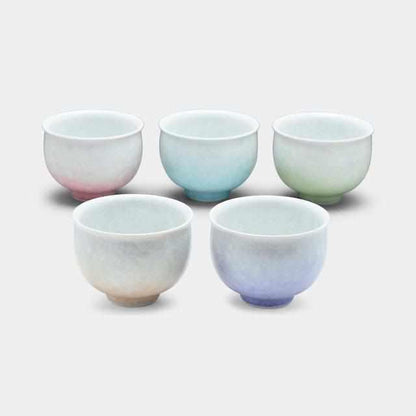 【茶碗5点セット】五色花結晶 | 京焼-清水焼 | 陶葊