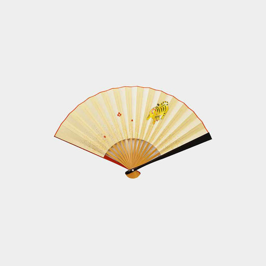 【扇子】女持 干支扇子 虎 黒塗天紅 | 江戸扇子|雲錦堂 深津扇子店