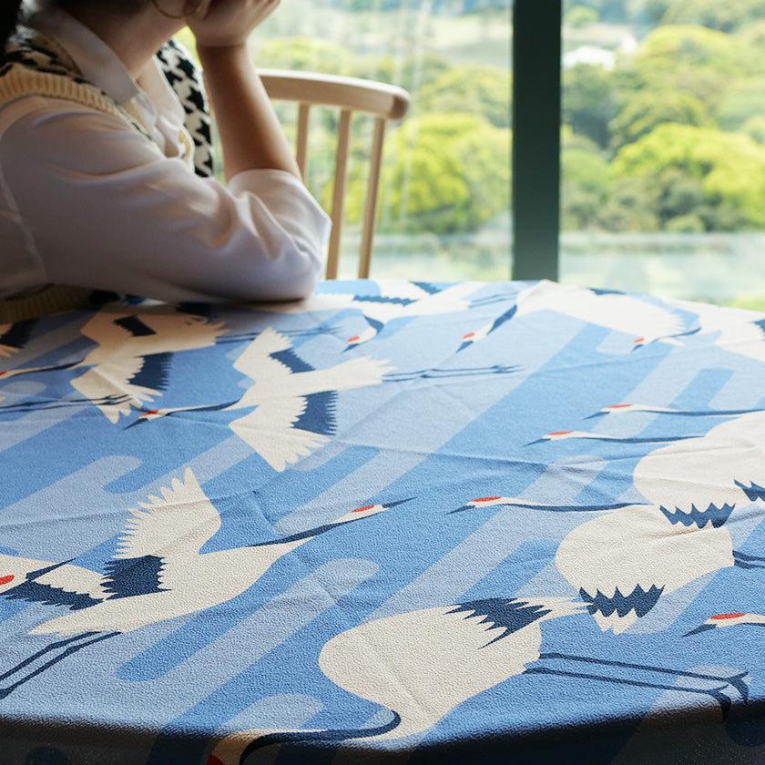 【風呂敷】鶴霞 たづかすみ (二越ちりめん96cm) | 超撥水加工| 朝倉染布