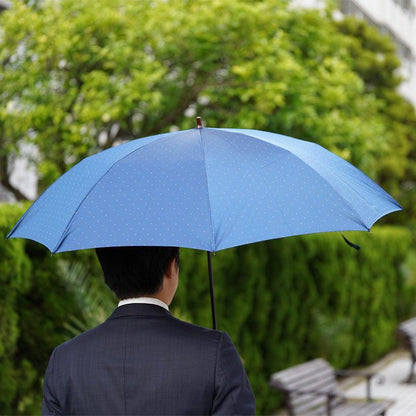 【雨傘】紳士 ピンドット 折りたたみ (ネイビー) | 東京洋傘 | 宮内庁御用達 前原光榮傘商店