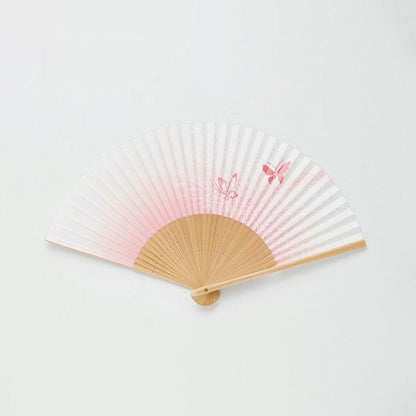 【扇子】女物 紙扇 秋草 桃双子蝶 | 京扇子 | 大西常商店