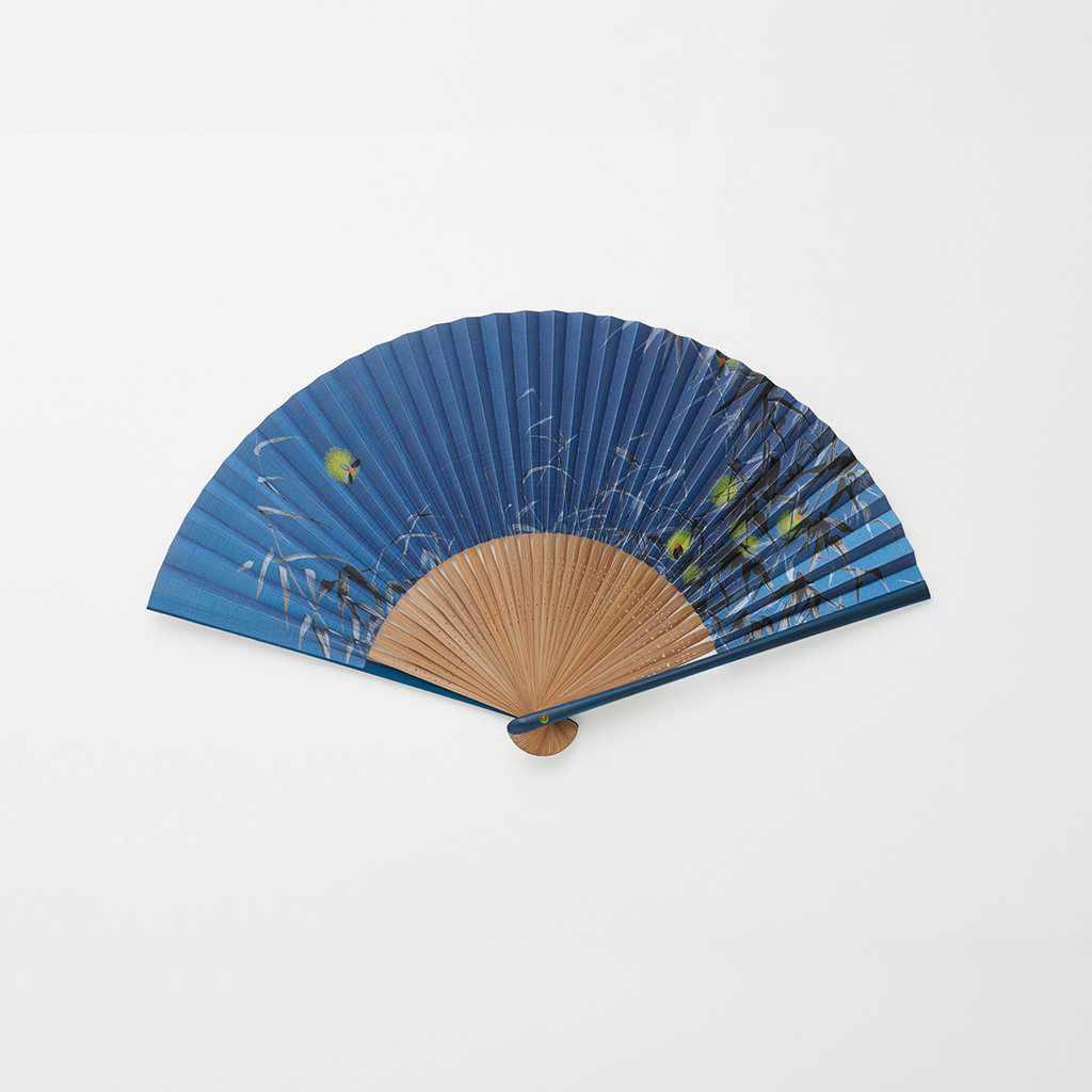 【扇子】男物 紙扇 葦と夏蛍 | 京扇子 | 大西常商店