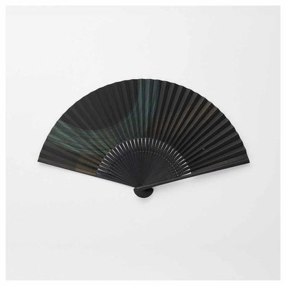 【扇子】男物 紙扇 刷毛引き 緑金 | 京扇子 | 大西常商店
