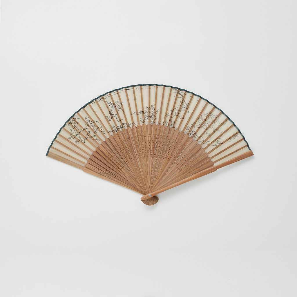 【扇子】男物 絹扇 鳥獣戯画 | 京扇子 | 大西常商店