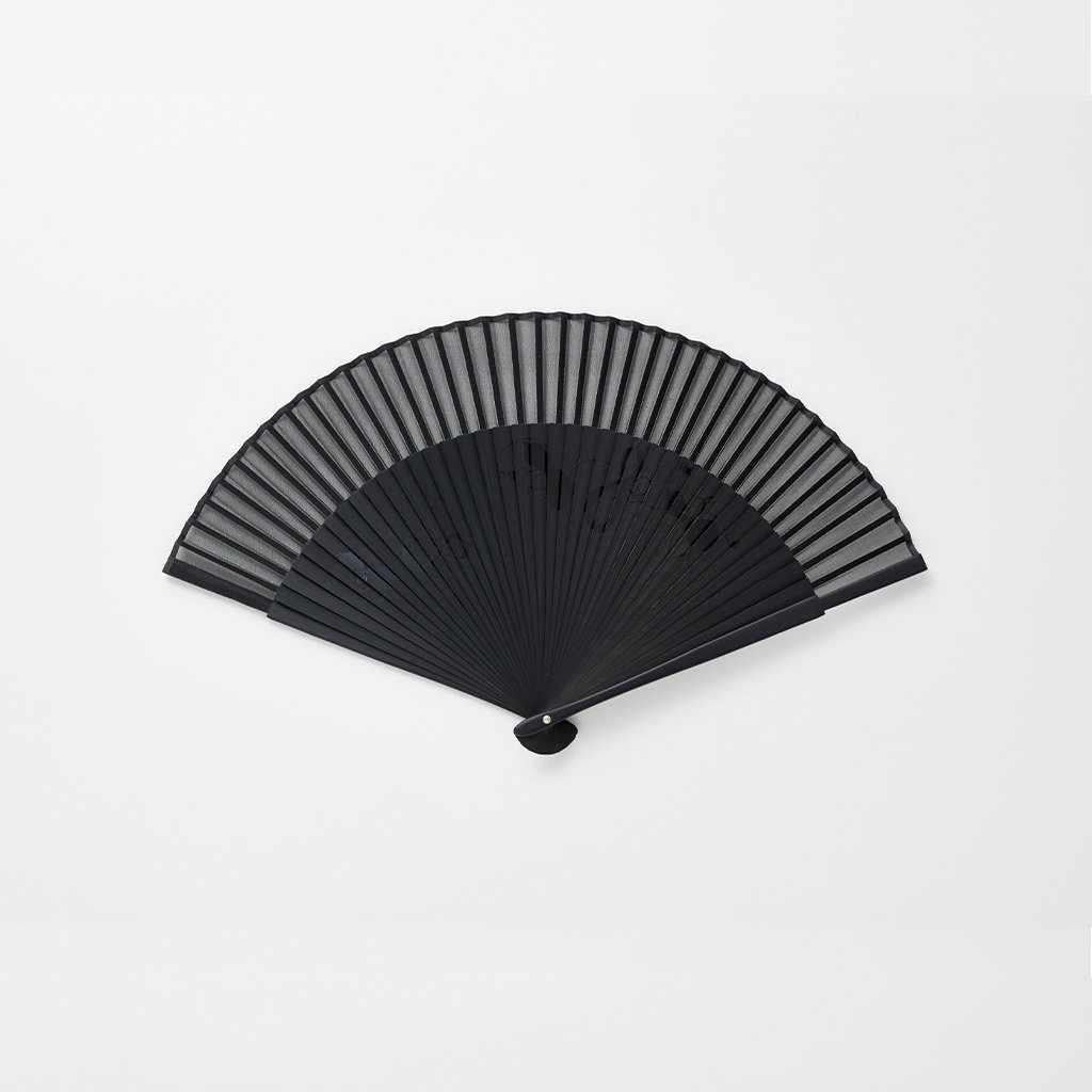 【扇子】男物 絹扇 瓢箪 黒骨 大短地 | 京扇子 | 大西常商店