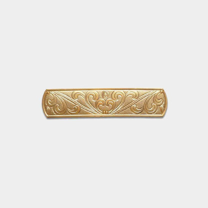 【バレッタ】忍冬唐草彫 ゴールド | 尾張仏具