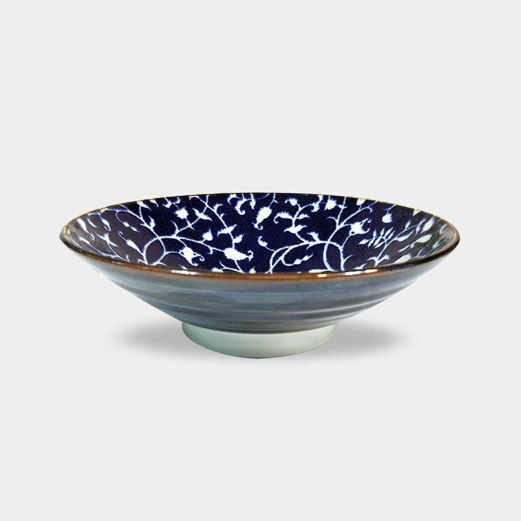 【美濃焼】マルモ加藤陶器 おふけ花唐草 8.0めん鉢