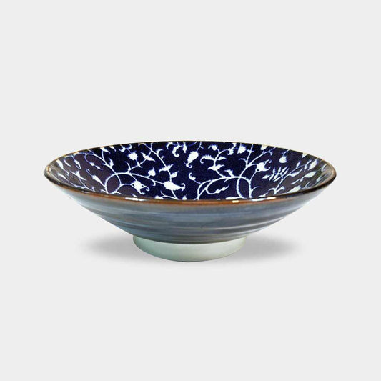 【美濃焼】マルモ加藤陶器 おふけ花唐草 8.0めん鉢