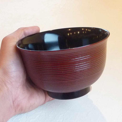 【飯椀】御椀 がら筋後藤塗 | 香川漆器 | 87.5