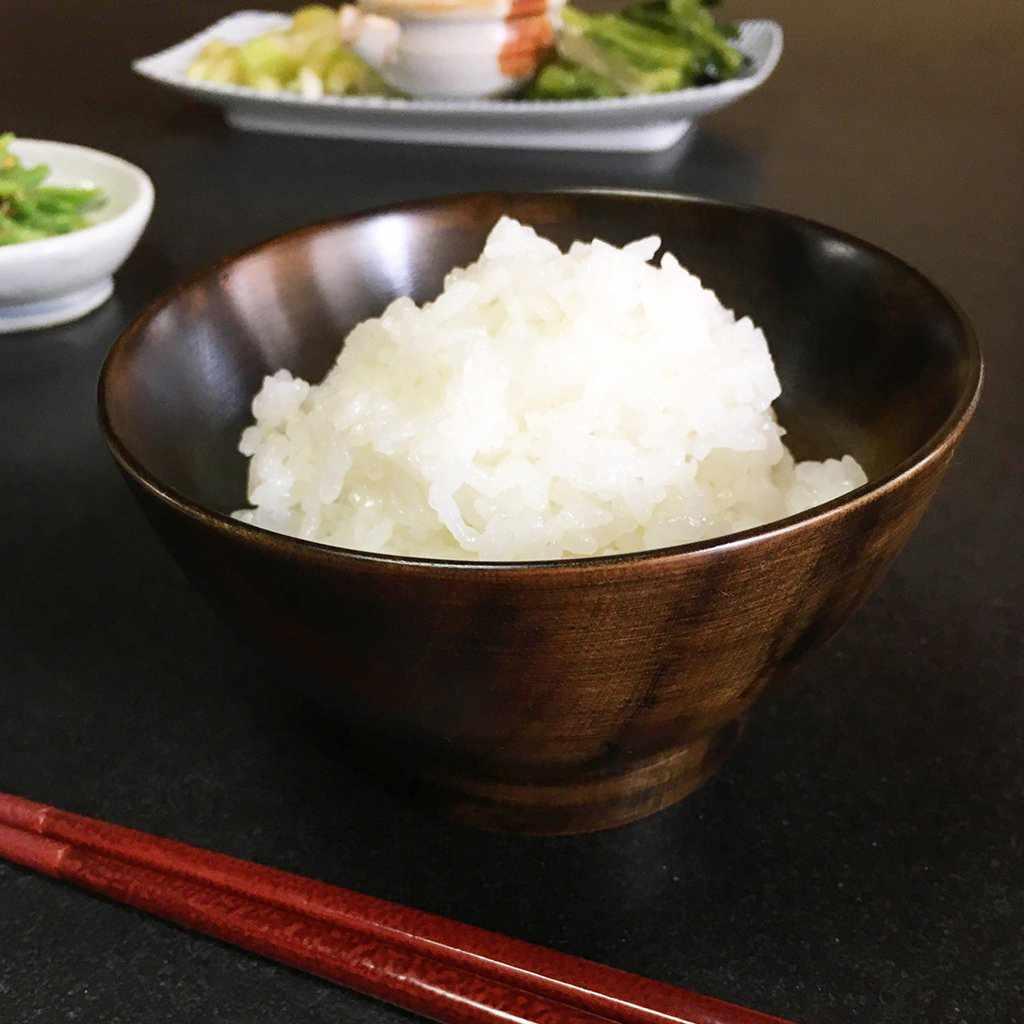 【飯椀】利休塗 クラワンカ型 (小,大) | 香川漆器 | 87.5