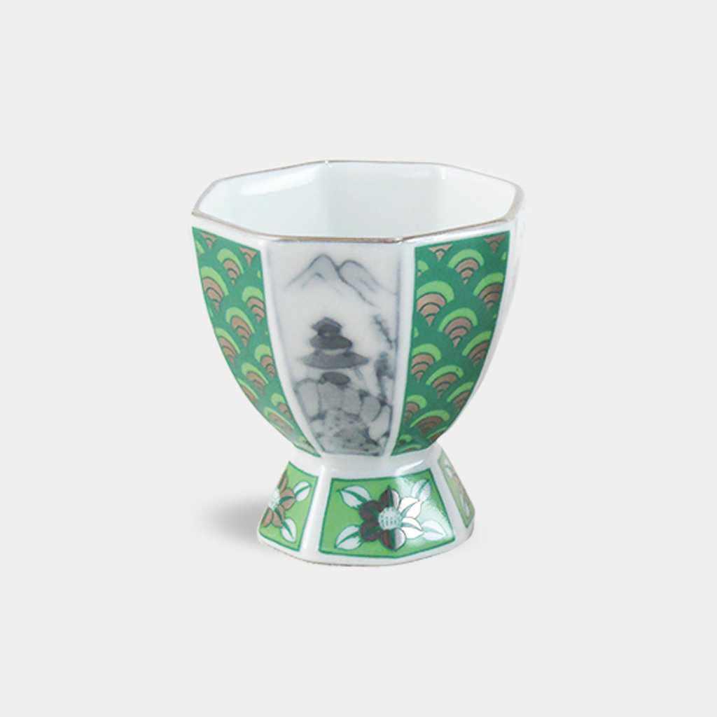 【古伊万里焼】林九郎窯 朧 盃 moegi