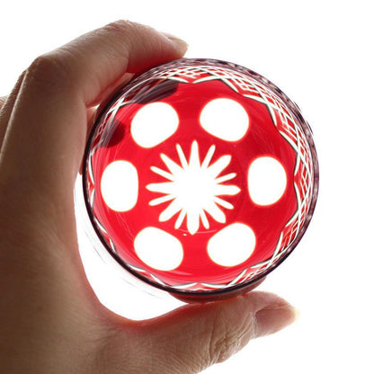 【江戸切子】重ね矢来 丸ぐいのみペア