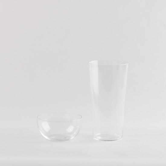 【江戸硝子】うすはり タンブラーL&柿ピー小鉢セット 木箱入