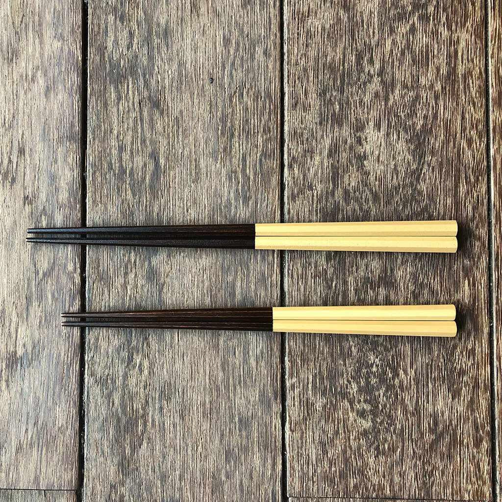 香川漆器 八角利休塗 七色可選 漆器筷 21cm/23cm