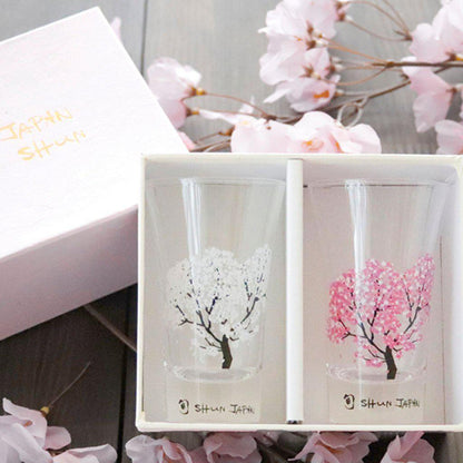 【天開グラス2点セット】冷感 桜 | 丸モ高木陶器
