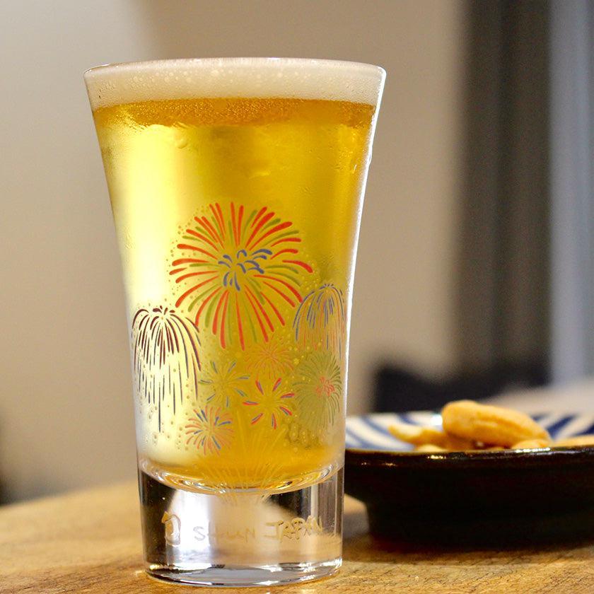 【天開グラス2点セット】冷感 花火 | 丸モ高木陶器