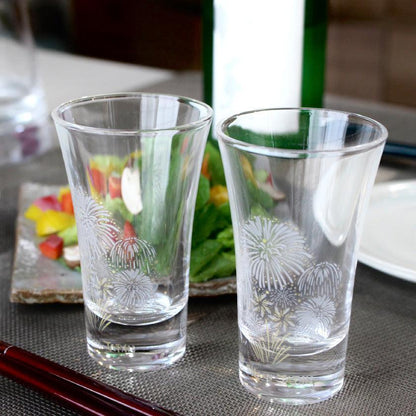 【天開グラス2点セット】冷感 花火 | 丸モ高木陶器