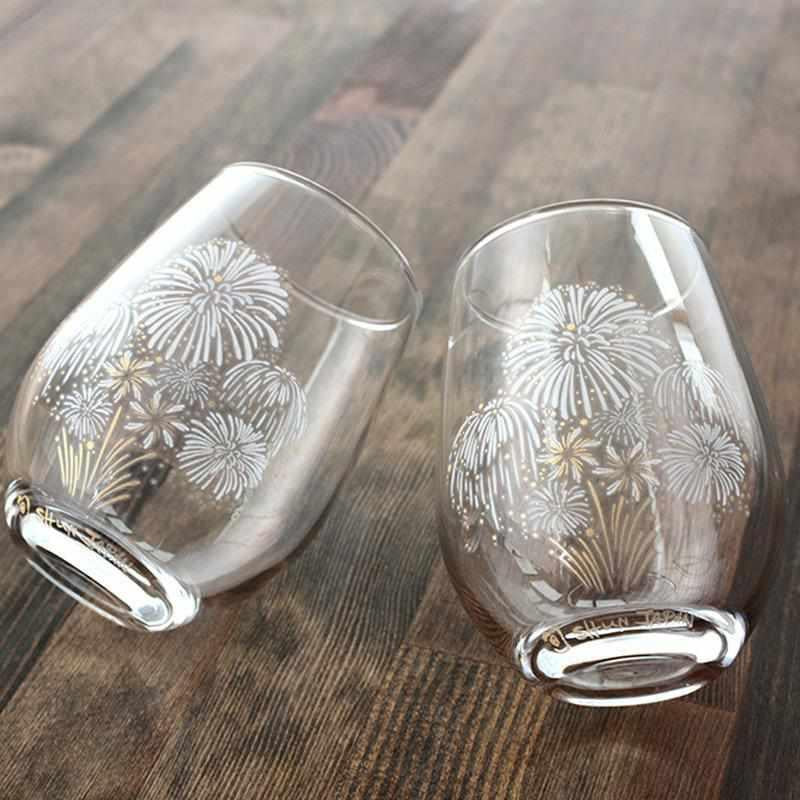 冷感花火圖案 玻璃杯