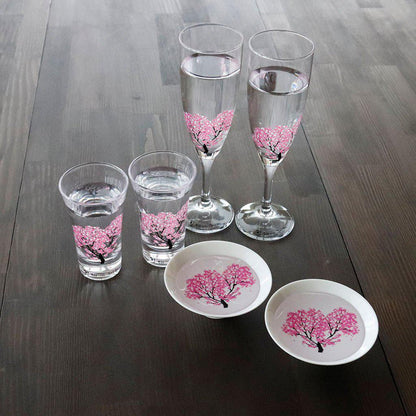 【天開グラス2点セット】冷感 桜 | 丸モ高木陶器