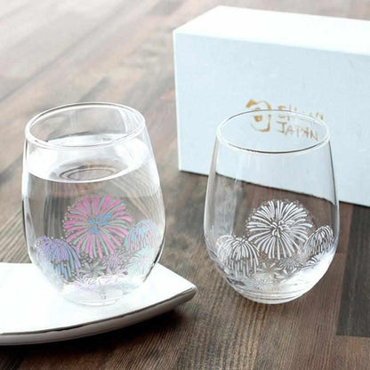 冷感花火圖案 玻璃杯