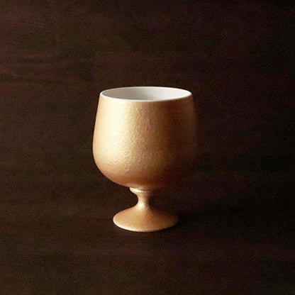 【ワインカップ】Gold Wine 陶Glass (Short) | 美濃焼 | 丸モ高木陶器