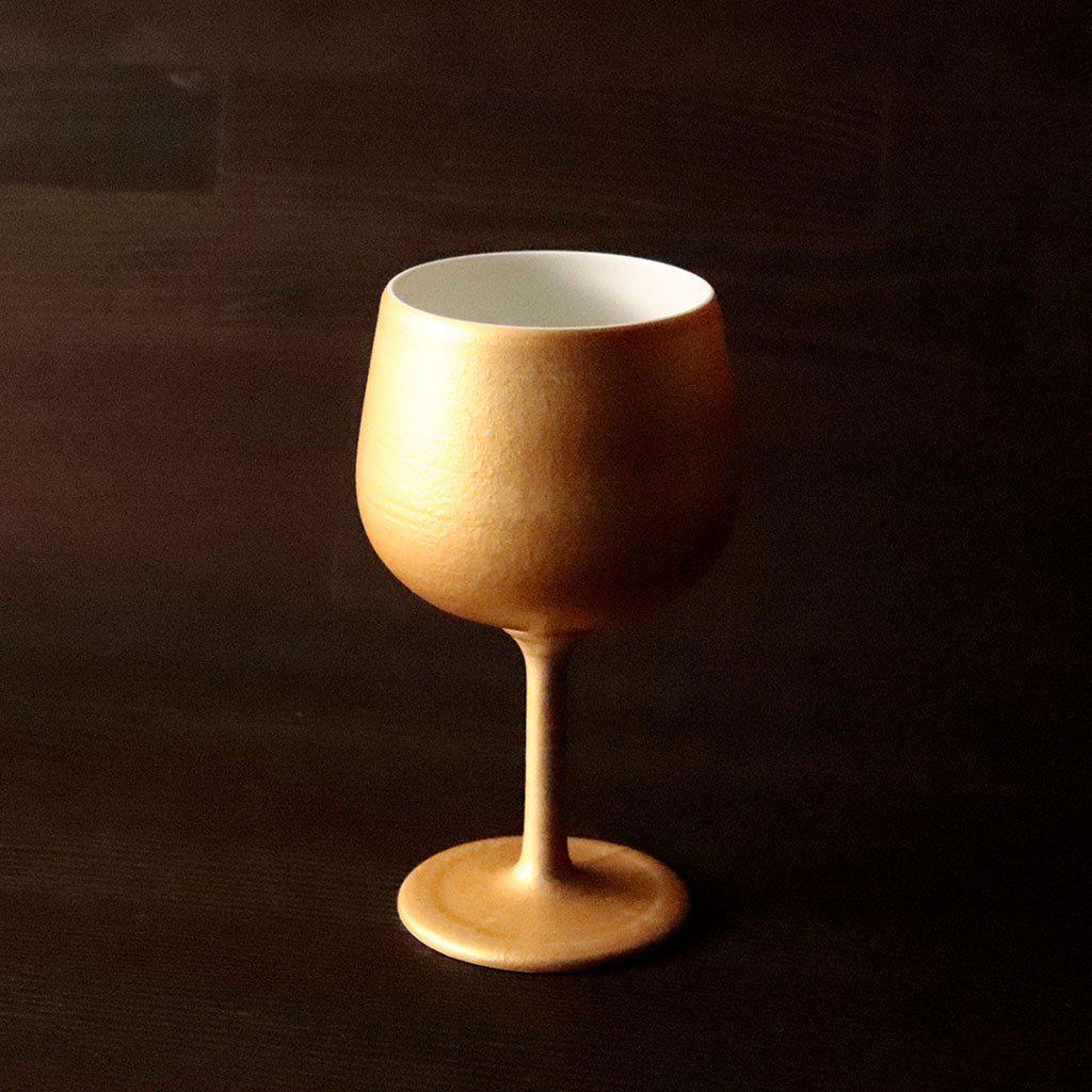 【ワインカップ】Gold Wine 陶Glass | 美濃焼 | 丸モ高木陶器